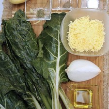 Ingredientes para receta 2 manojos de acelga 1/4 pieza de cebolla blanca 1 pieza de papa blanca 2 cucharadas de aceite de oliva 1/4 cucharita de estragón 1 taza de queso chihuahua rallado Nuevo 1/2 cucharita de sal 1/4 cucharita de pimienta negra molida