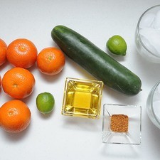 Ingredientes para frappé mandarina 2 1/2 tazas de hielo 1 pieza de limón miel de agave al gusto 7 piezas de mandarina Ingredientes para decorar chile tajín al gusto Ingredientes para frappé mandarina 2 1/2 tazas de hielo 1 pieza de limón miel de agave al gusto 7 piezas de mandarina Ingredientes para decorar chile tajín al gusto Ingredientes para frappé de pepino 1 pieza de pepino miel de agave al gusto 2 1/2 tazas de hielo 1 pieza de limón 1 pieza de pepino miel de agave al gusto 2 1/2 tazas de hielo 1 pieza de limón