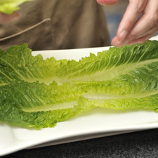 Colocar la lechuga sobre un platón.