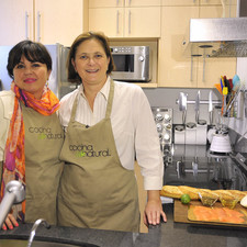 Myrna de Liceaga, de la bodega mexicana Viña de Liceaga y Sonia Ortiz, de Cocina al Natural.