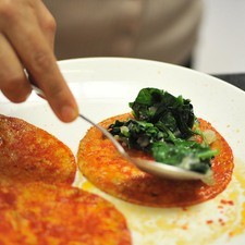 Rellenar con las espinacas.